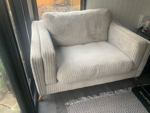 Beige two seater sofa - seater,