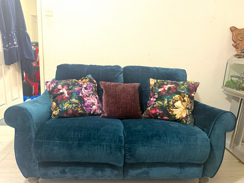 Blue velvet sofas - velvet,